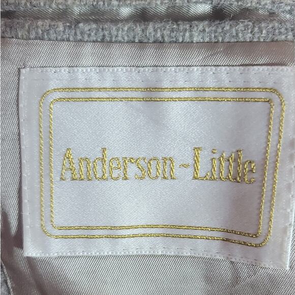 Vintage Anderson Little 100% Wool Grey Tweed Academia Sportcoat Jacket sz 48 - Picture 8 of 10